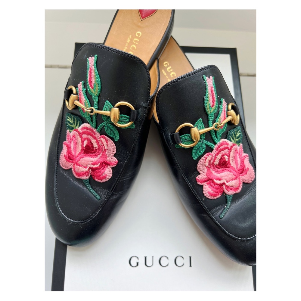 Gucci Princetown Slides, Size 39.